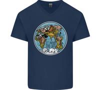 Climate Change It's Mai Too Late Uomo Scollo A V Cotone T-Shirt