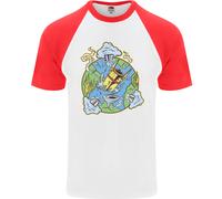 Climate Change Terra Distruzione Nuclear War DA UOMO S/S Baseball T-Shirt