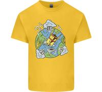 Climate Change Terra Distruzione Nuclear War T-Shirt Ragazzi Ragazze