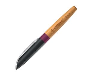 Climate-Neutral Fountain Pen - STABILO Grow - Pack of 1 - Plum Red/Cherry Wood