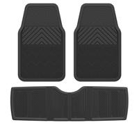 ClimaTex - Set di 3 tappetini resistenti per auto, camion, furgoni e SUV, resistenti alle intemperie, per la prima fila e il sedile posteriore, colore: nero