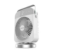 Cecotec - Climatizzatore evaporativo a torre EnergySilence 600 DeskChill Smart Rotate, 10w, 300 ml di deposito, Controllo touch, 4 Velocità, Oscillazione di 75º, luce a LED con 7 colori e timer