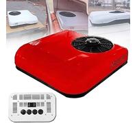 Climatizzatore camper 12V/24V DC Climatizzatore da tetto for camper, Condizionatore elettrico da terra, Condizionatore for camper for auto, camper, camion, camper, escavatore, Rosso-12V
