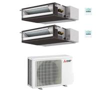 Climatizzatore canalizzabile Mitsubishi SEZ-MDA dual split 9000+12000 btu inverter MXZ-2F42VF R32