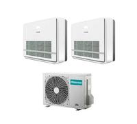 Climatizzatore con inverter dual split Console Hisense AKT26 + AKT35 9000+12000 Btu R32 in 2AMW52U4RXC