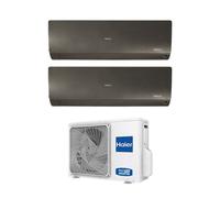 Climatizzatore Condizionatore Haier Dual Split Inverter Flexis Plus Black 7+12