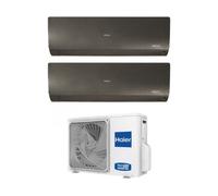 Climatizzatore Condizionatore Haier Dual Split Inverter Flexis Plus Black 9+12