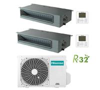 Climatizzatore Condizionatore Hisense Canalizzabile R32 Dual Split Inverter 9000 + 9000 BTU con U.E. 2AMW42U4RGC
