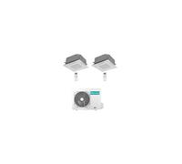 Climatizzatore Condizionatore Hisense Cassetta 4 vie R32 Dual Split Inverter 9000 + 12000 BTU con U.E. 2AMW42U4RGC NOVITÁ Classe A++/A+