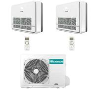 Climatizzatore Condizionatore Hisense Console Serie Turbo R32 Dual Split Inverter 9000 + 9000 BTU con U.E. 2AMW52U4RXC NOVITÁ Classe A++/A+
