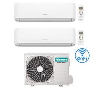 Climatizzatore Condizionatore Hisense Hi Comfort Wifi R32 Dual Split Inverter 7000 + 9000 BTU con U.E. 2AMW52U4RXC