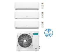 Climatizzatore Condizionatore Hisense Hi Comfort Wifi R32 Trial Split Inverter 7000 + 7000 + 9000 BTU con U.E. 3AMW72U4RJC Classe A++/A+