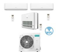 Climatizzatore Condizionatore Hisense R32 Trial Split Inverter Hi Comfort Wifi più Console 9000 + 12000 + 9000 BTU con U.E. 4AMW81U4RJC Classe A++/A+
