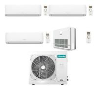 Climatizzatore Condizionatore Hisense Split + Console Serie Turbo R32 Quadri Split Inverter 7000 + 7000 + 9000 + 12000 BTU con U.E. 4AMW81U4RJC NOVITÁ