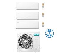 Climatizzatore Condizionatore Hisense Uni HB Wifi R32 Trial Split Inverter 9000 + 9000 + 12000 BTU con U.E. 3AMW52U4RJC Classe A++/A+
