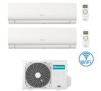 Climatizzatore Condizionatore Inverter Hisense New Energy Wifi R32 Dual Split 7000 + 7000 BTU con U.E. 2AMW42U4RGC