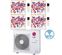 Climatizzatore Condizionatore LG Artcool Gallery PHOTO R32 Quadri Split Inverter 9000 + 9000 + 9000 + 12000 BTU con U.E. MU5R30 NOVITÁ Classe A++/A+