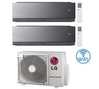 Climatizzatore Condizionatore LG Artcool Mirror AI Air R32 Wifi Dual Split inverter 12000 + 12000 BTU con U.E. MU3R19 Classe A+++/A++ NOVITA' 2025