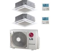 Climatizzatore Condizionatore LG Cassetta 4 vie R32 Dual Split Inverter 9000 + 12000 BTU con U.E. MU2R15 NOVITÁ Classe A+++/A++
