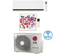 Climatizzatore Condizionatore LG Dualcool Deluxe + Artcool Gallery PHOTO R32 Wifi Dual Split Dual Inverter 12000 + 18000 BTU con U.E. MU3R19 NOVITÁ