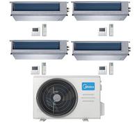 Climatizzatore Condizionatore Midea Canalizzato Quadri 12000 + 12000 + 12000 + 12000 BTU con U.E. M5OE-42FN8-Q INVERTER Classe A++/A+