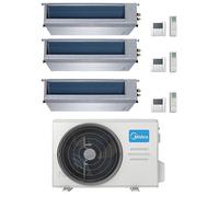 Climatizzatore Condizionatore Midea Canalizzato Trial 12000 + 12000 + 12000 BTU con U.E. M3OA-27HFN8-Q INVERTER Classe A++/A+