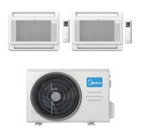 Climatizzatore Condizionatore Midea Console Pavimento Dual 9000 + 12000 BTU con U.E. M2OH-14HFN8-Q INVERTER Classe A++/A+ R32