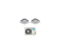 Climatizzatore Condizionatore MIDEA Dual Split CASSETTA 4 Vie da 12000+12000 Btu Inverter con M20-18FN8 R-32 WI-FI OPTIONAL 12+12