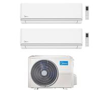 Climatizzatore Condizionatore Midea Elegance R32 Dual Split 9000 + 12000 BTU con U.E. M2OE-18HFN8-Q INVERTER Classe A++/A+