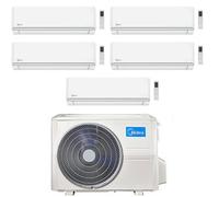 Climatizzatore Condizionatore Midea Elegance R32 Penta Split 9000 + 9000 + 12000 + 12000 + 12000 BTU con U.E. M5OE-42HFN8-Q INVERTER Classe A++/A+