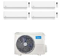 Climatizzatore Condizionatore Midea Elegance R32 Quadri Split 9000 + 9000 + 9000 + 9000 BTU con U.E. M4OE-28HFN8-Q INVERTER Classe A++/A+