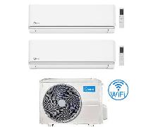 Climatizzatore Condizionatore Midea Elegance R32 WiFi Dual Split 18000 + 18000 BTU con U.E. M4OE-28HFN8-Q INVERTER Classe A++/A+