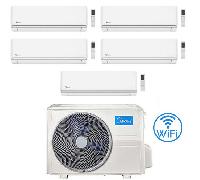 Climatizzatore Condizionatore Midea Elegance R32 WiFi Penta Split 9000 + 9000 + 9000 + 9000 + 9000 BTU con U.E. M5OE-42HFN8-Q INVERTER