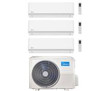 Climatizzatore Condizionatore Midea Elegance R32 WiFi Trial Split 9000 + 9000 + 12000 BTU con U.E. M3OA-27HFN8-Q INVERTER Classe A++/A+
