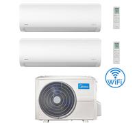 Climatizzatore Condizionatore Midea Xtreme PRO GREEN Wifi R32 Dual Split 9000 + 9000 BTU con U.E. M2OE-18HFN8-Q INVERTER
