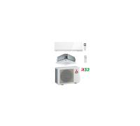Climatizzatore Condizionatore Mitsubishi Cassetta + Split R32 Dual Split SLZ-M + MSZ-EF Inverter 9000 + 15000 BTU con U.E. MXZ-3F68VF4 Classe A++/A+