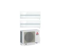 Climatizzatore Condizionatore MITSUBISHI ELECTRIC Dual Split 12+12 Serie MSZ-LN KIRIGAMINE STYLE PEARL WHITE Inverter con MXZ-2F53VF WI-FI INTEGRATO R-32 12000+12000