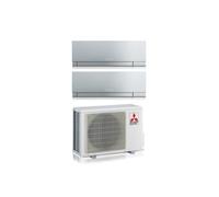 Climatizzatore Condizionatore MITSUBISHI ELECTRIC Dual Split 9+12 serie KIRIGAMINE ZEN SILVER MSZ-EF Inverter con MXZ-2F53VF WI-FI INTEGRATO R-32 9000+12000