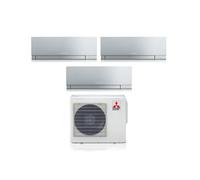 Climatizzatore Condizionatore MITSUBISHI ELECTRIC Trial Split 9+12+12 serie KIRIGAMINE ZEN SILVER MSZ-EF Inverter con MXZ-3F68VF WI-FI INTEGRATO R-32 9000+12000+12000