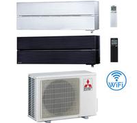 Climatizzatore Condizionatore Mitsubishi Kirigamine Style Wifi R32 Bianco Perla e Nero Dual Split Inverter 12000 + 18000 BTU con U.E. MXZ-3F54VF
