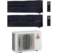 Climatizzatore Condizionatore Mitsubishi Kirigamine Style Wifi R32 Nero Dual Split Inverter 9000 + 12000 BTU con U.E. MXZ-2F42VF Classe A+++/A++