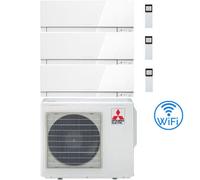 Climatizzatore Condizionatore Mitsubishi Kirigamine Zen Wifi Bianco Trial Split Inverter 9000 + 9000 + 9000 BTU con U.E. MXZ-3F68VF Classe A++ /A+