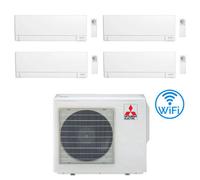 Climatizzatore Condizionatore Mitsubishi MSZ-AY Wifi R32 Quadri Split Inverter 7000 + 7000 + 9000 + 12000 BTU con U.E. MXZ-4F80VF Classe A++/A+