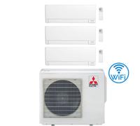 Climatizzatore Condizionatore Mitsubishi MSZ-AY Wifi R32 Trial Split Inverter 7000 + 9000 + 12000 BTU con U.E. MXZ-4F72VF Classe A++/A+