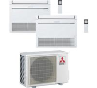 Climatizzatore Condizionatore Mitsubishi Pavimento Serie M MFZ-KT Dual Split Inverter 9000 + 12000 BTU con U.E. MXZ-3F68VF NOVITÁ Classe A++/A+