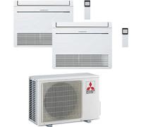 Climatizzatore Condizionatore Mitsubishi Pavimento Serie M MFZ-KT Dual Split Inverter 9000 + 12000 BTU con U.E. MXZ-2F53VF NOVITÁ Classe A+++/A++