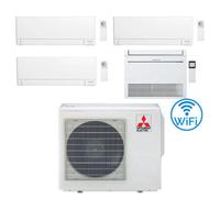 Climatizzatore Condizionatore Mitsubishi R32 Quadri Split Inverter MSZ-AY Wifi più Console 9000 + 9000 + 9000 + 9000 BTU con U.E. MXZ-4F80VF Classe