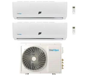 Climatizzatore Condizionatore OneClim Pro Dual Split 12000 + 18000 BTU con U.E. MLT27x3/24 R-32 INVERTER *WIFI Opzionale