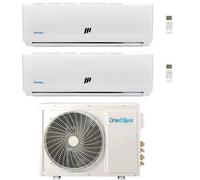 Climatizzatore Condizionatore OneClim Pro Dual Split 18000 + 18000 BTU con U.E. MLT27x3/24 R-32 INVERTER *WIFI Opzionale