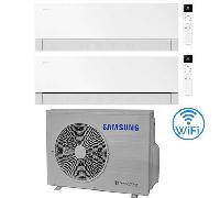 Climatizzatore Condizionatore Samsung WINDFREE PREMIÈRE Essential White Wifi Dual Split R32 Inverter 7000 + 12000 BTU con U.E. AJ052TXJ3KG/EU Classe